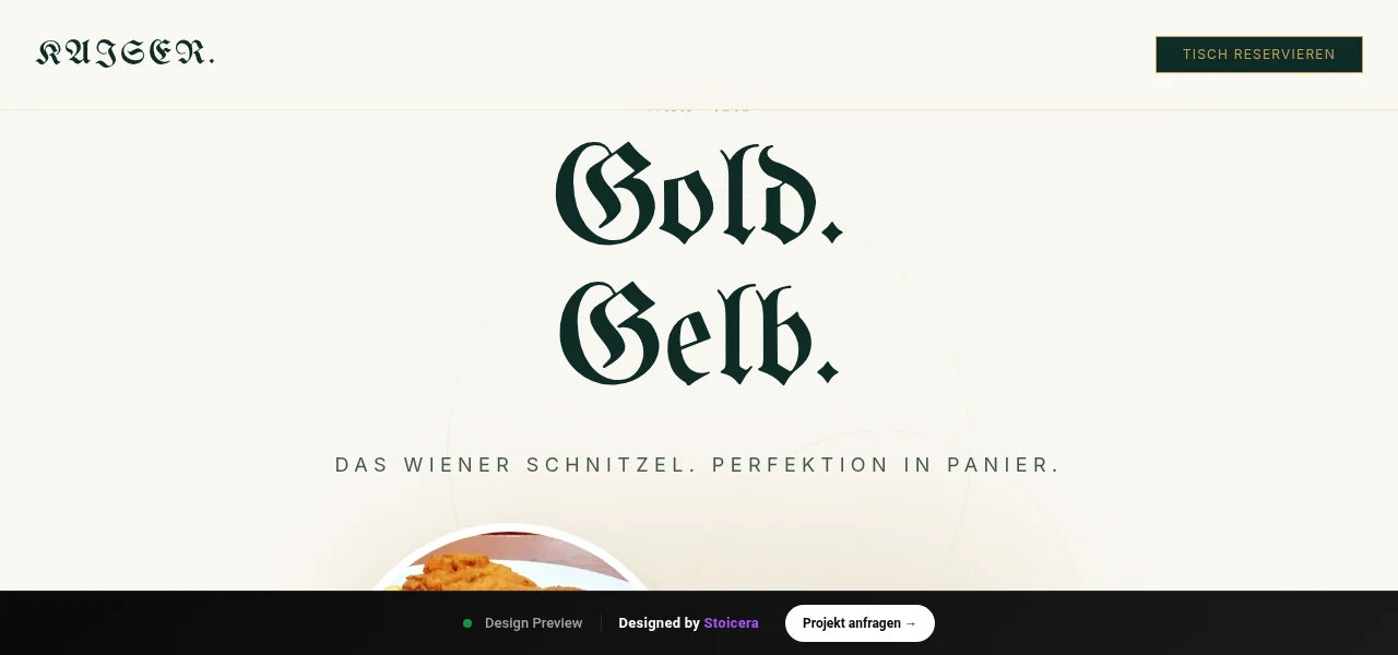 Austrian Restaurant — Entwurf