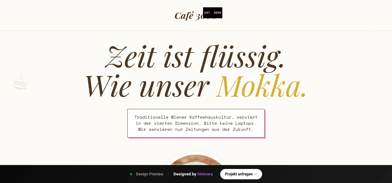 Cafe 2 — Entwurf
