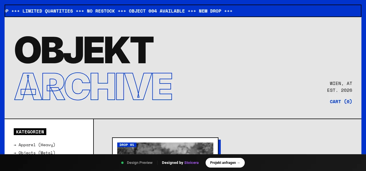 Design Store — Entwurf