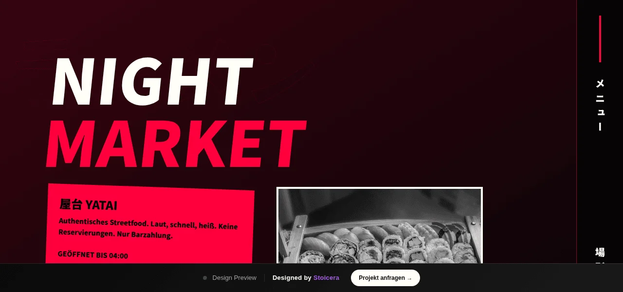 Food Market — Entwurf