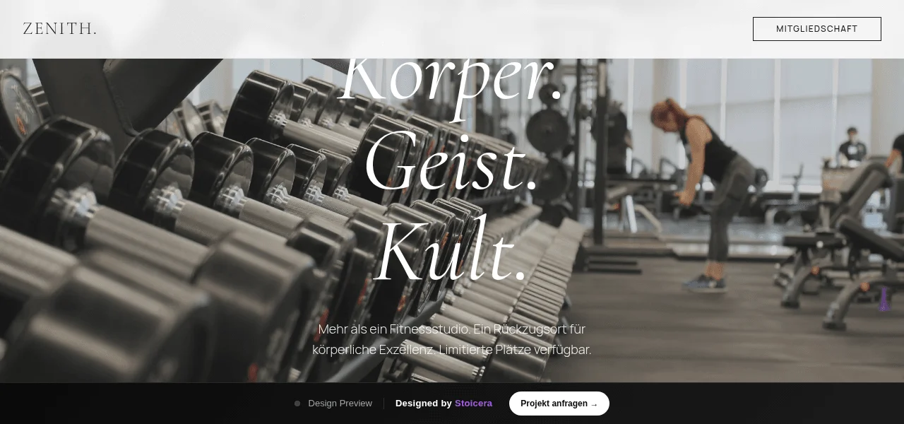 Gym — Entwurf