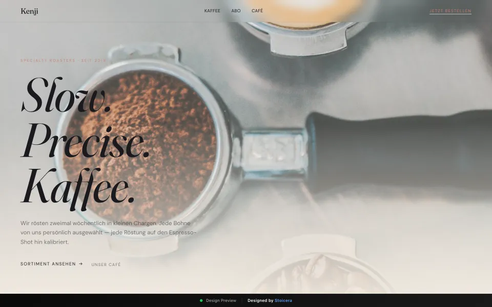 Kenji Roasters — Entwurf