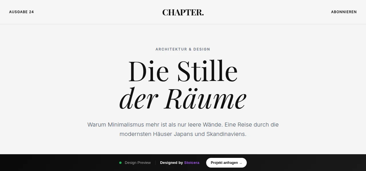Magazin — Entwurf