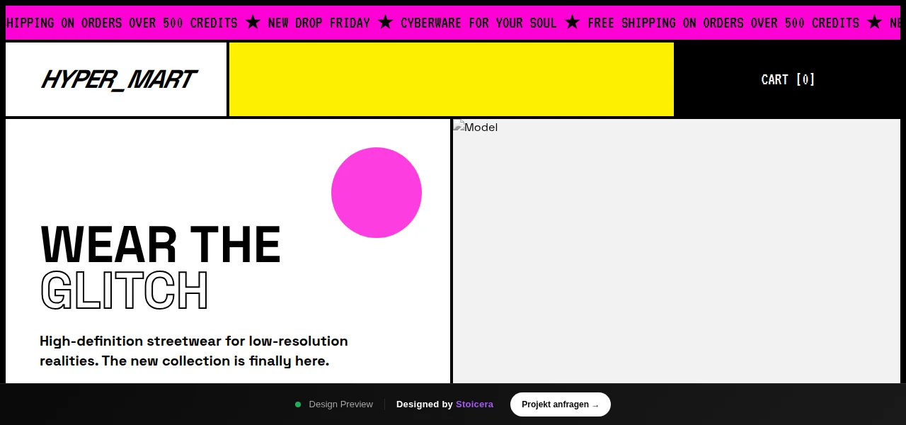 Shop — Entwurf