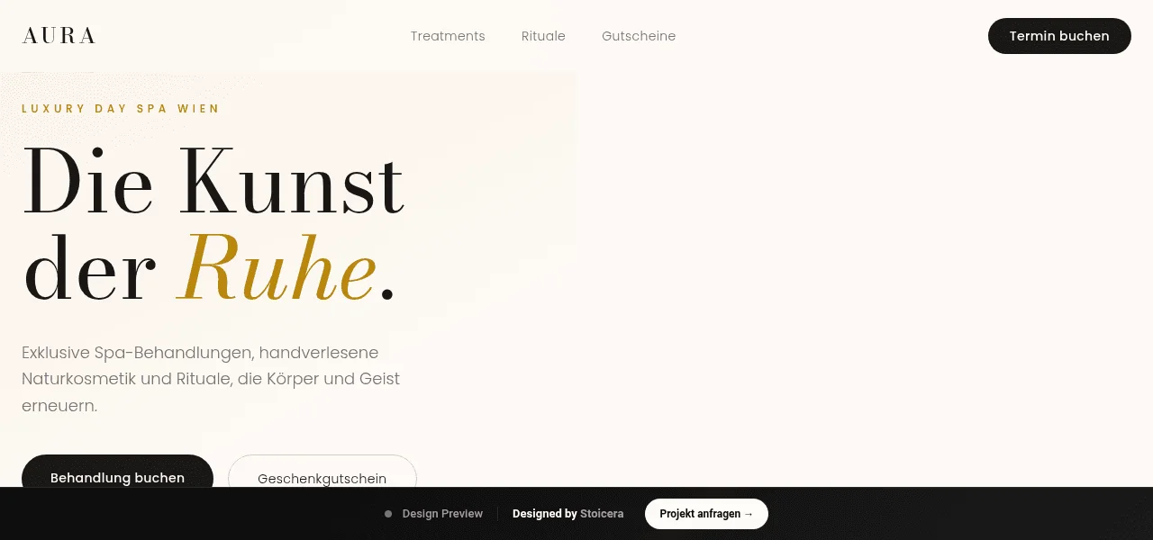 Spa Luxury — Entwurf