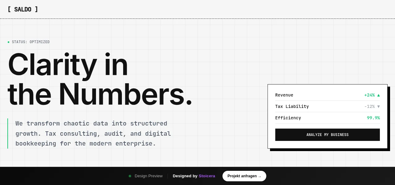 Tax Consultant — Entwurf