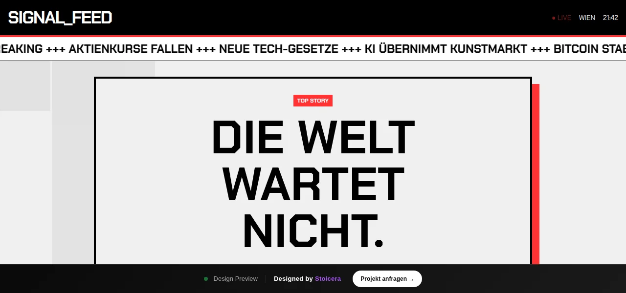 Ticker — Entwurf