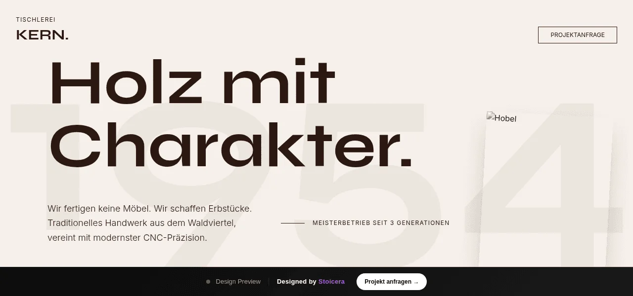 Tischlerei — Entwurf