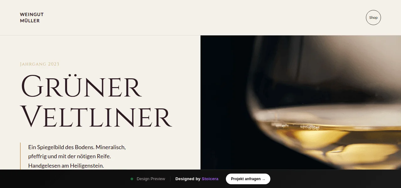 Wine — Entwurf