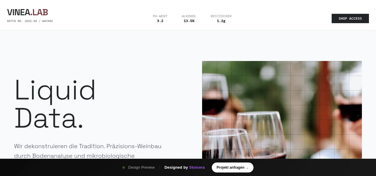 Winery — Entwurf