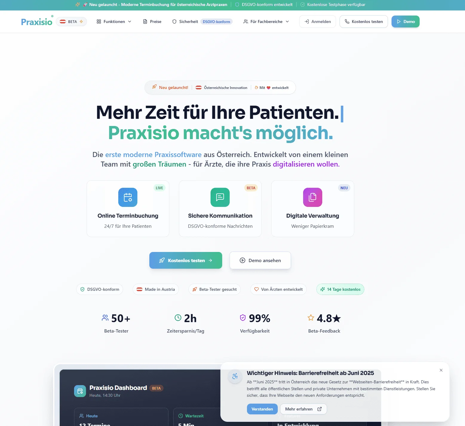 Praxisio · Modul-Plattform