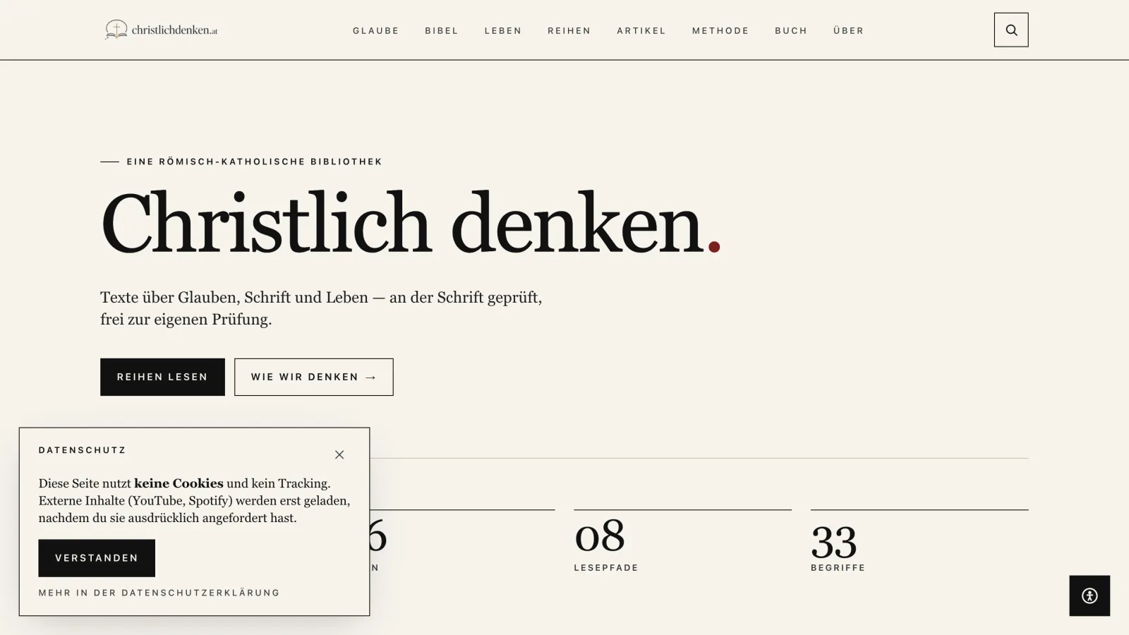 christlichdenken.at — Ansicht