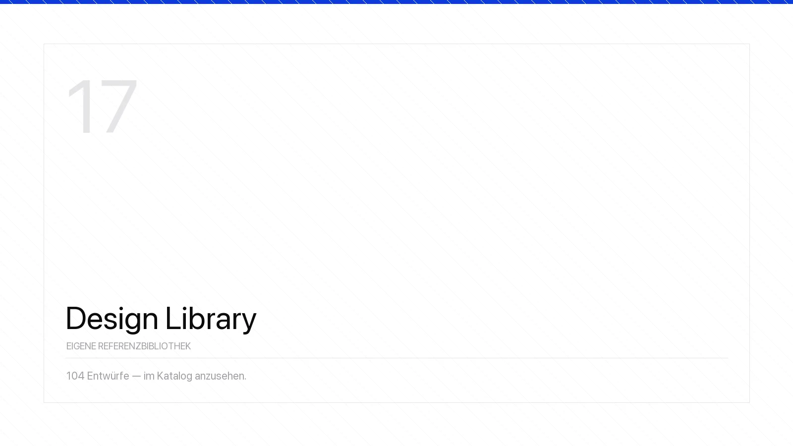 Design Library — Ansicht