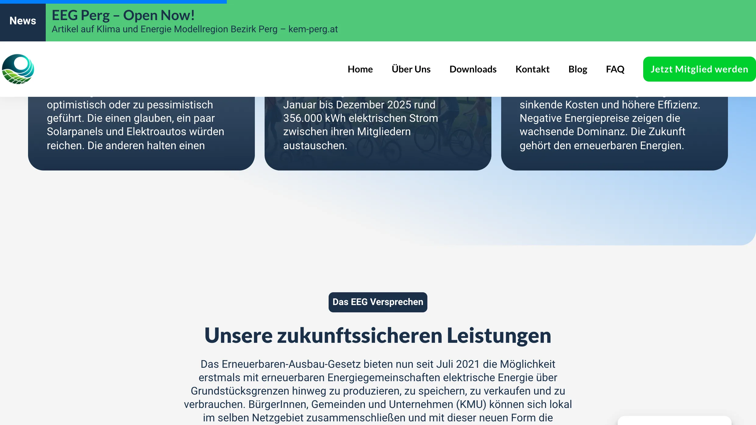 eeg-perg.at — Seite der Energiegemeinschaft