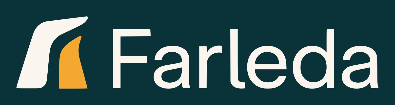 Wort-Bild-Marke auf Fjord-Grund