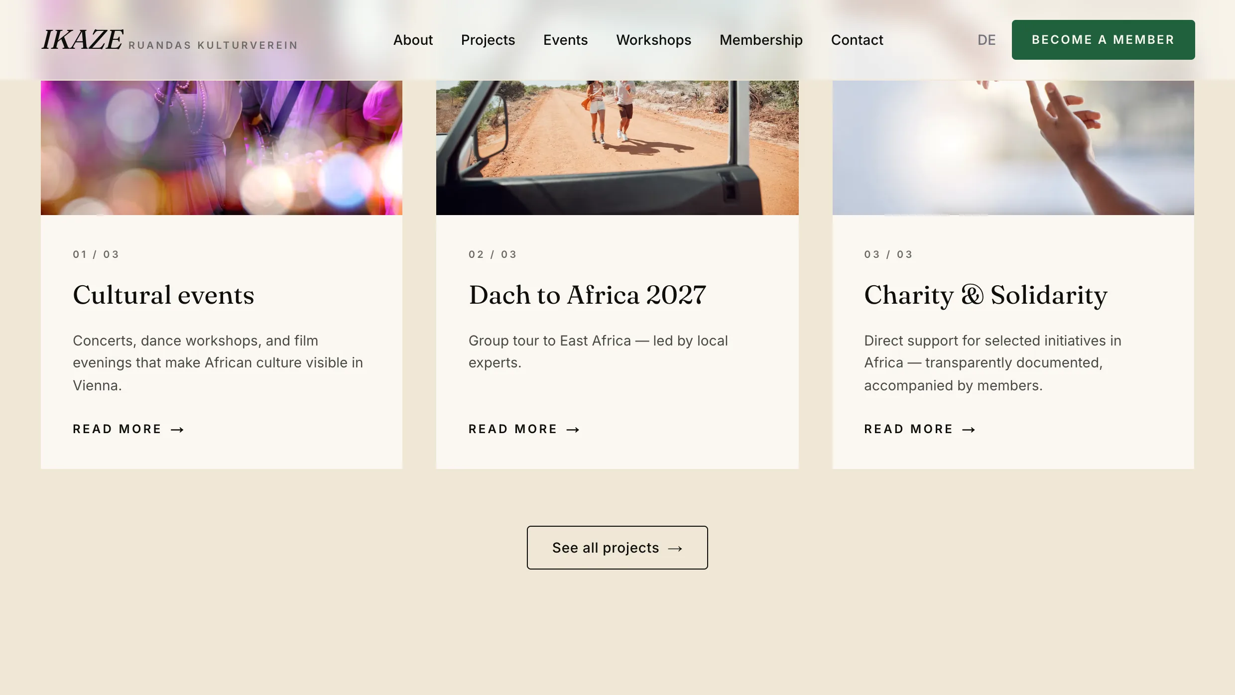 ikaze-africa.org — Vereinsseite