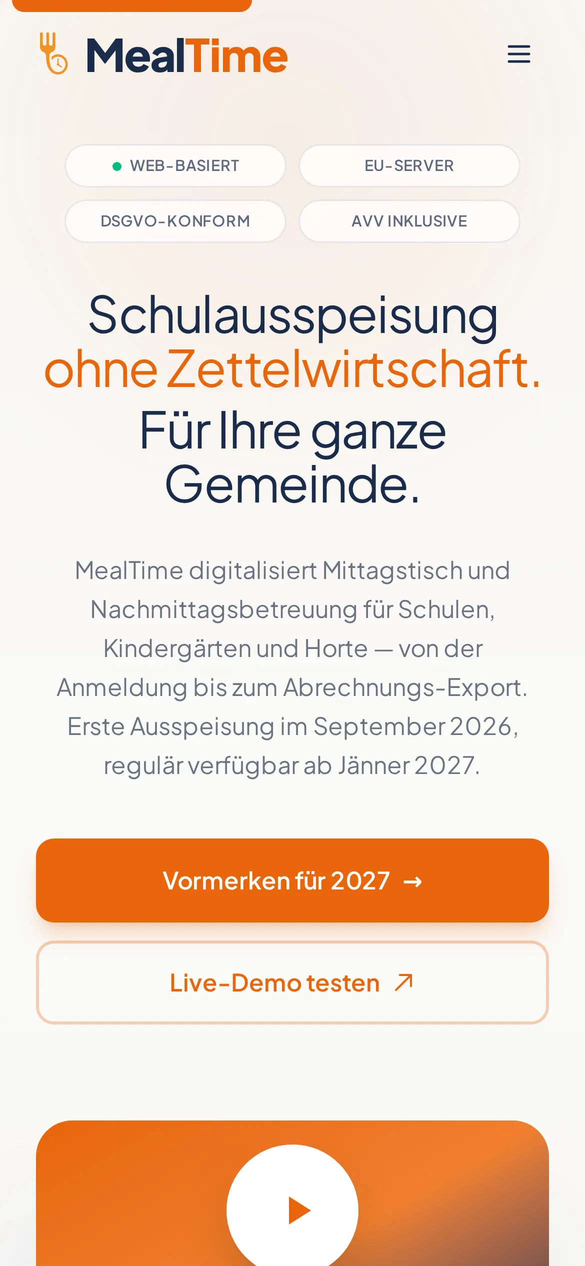 Dieselbe Startseite am Handy