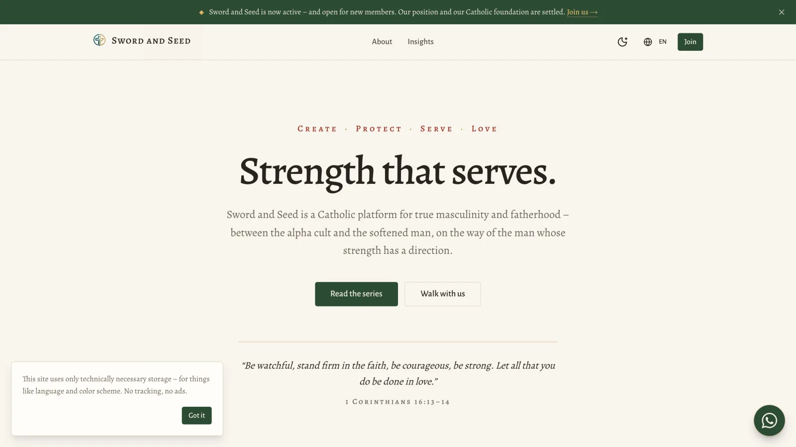 Sword & Seed — Ansicht